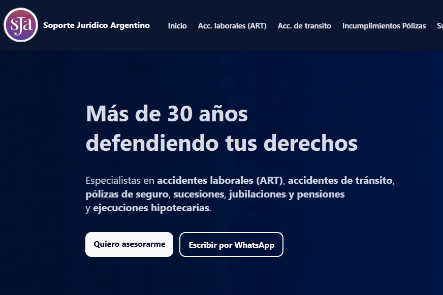 Landing Soporte Jurídico Argentino